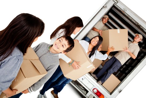 Removal van being loaded outside a Crystal Palace property