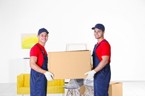 Local moving van helping with residential removals