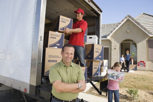 Secure unloading of furniture during a removals service