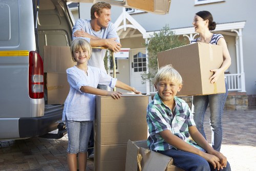 Mover using protective equipment during a residential removal